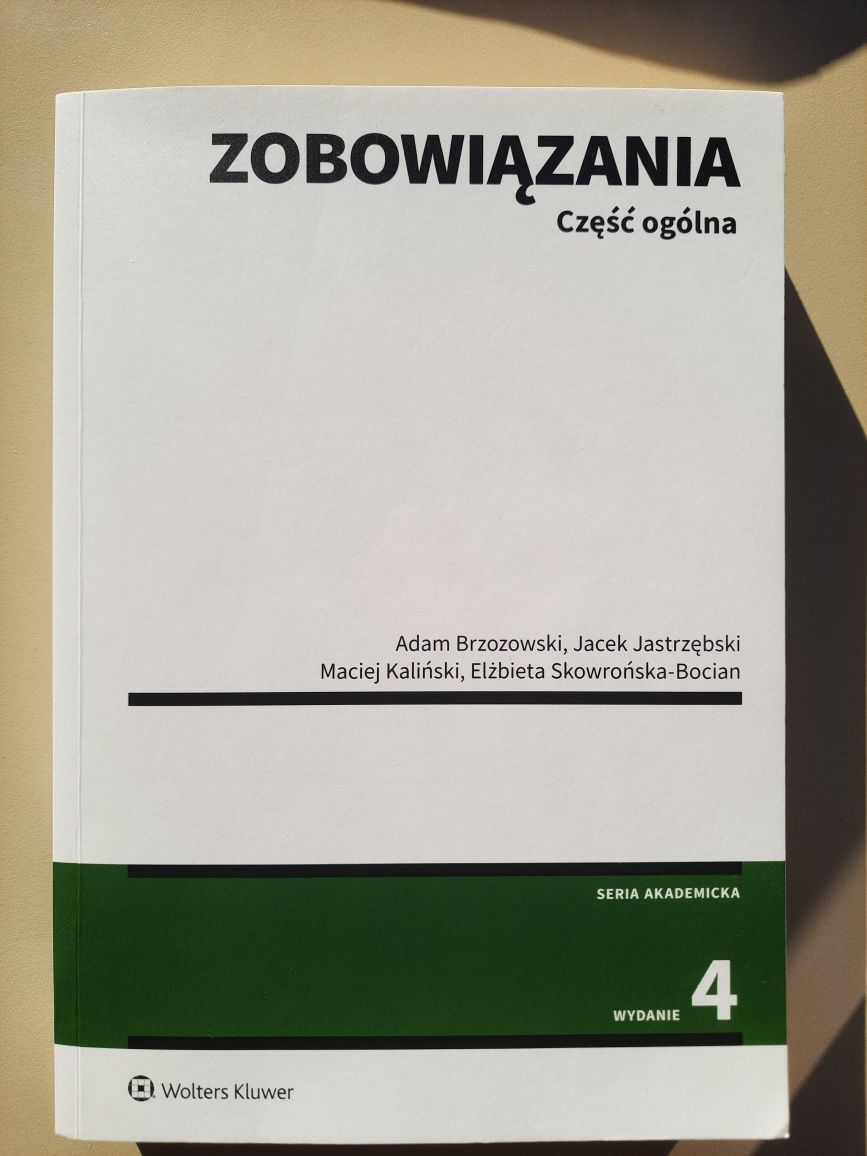 Zobowiązania Część Ogólna Podręcznik Brzozowski