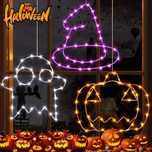 Halloweenowe Światła Okienne – Zestaw 3 Dekoracji