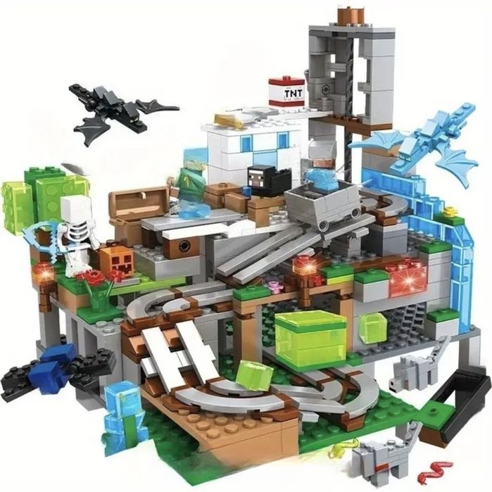 Klocki w stylu Lego Minecraft Jaskinia Maszyn 1000el + figurki