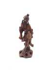 Escultura oriental em madeira zodiaca