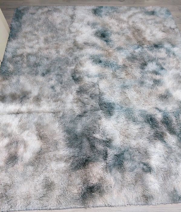 Ковёр мраморный пушистый Colorful Home 200х225 пепельно серый