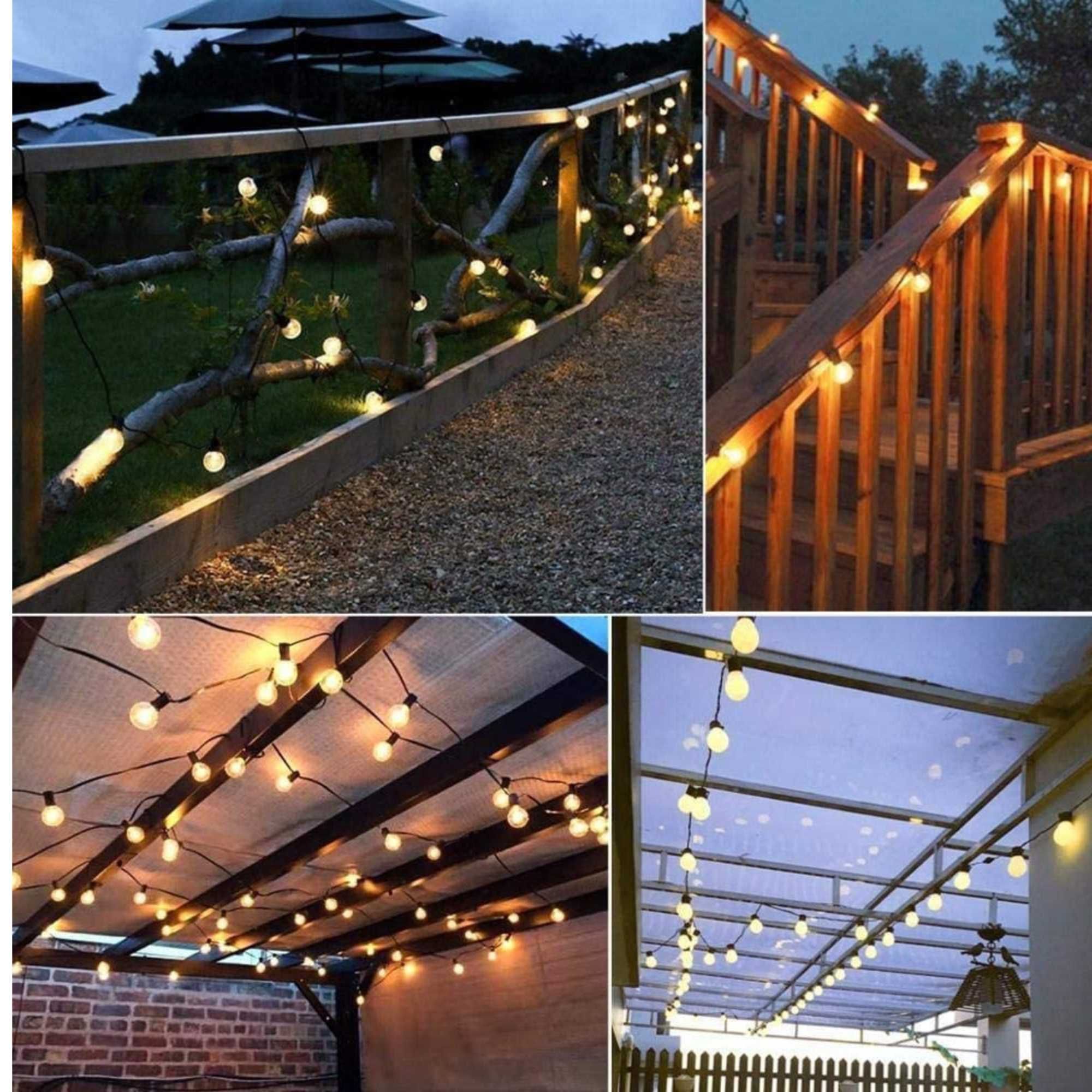 Lampki Solarne LED GIRLANDA Ogrodowa Świetlna 20x ŻARÓWKA Kulki Taras