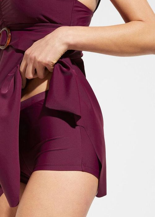 B.P.C tankini jagodowe asymetryczne z szortami 40.