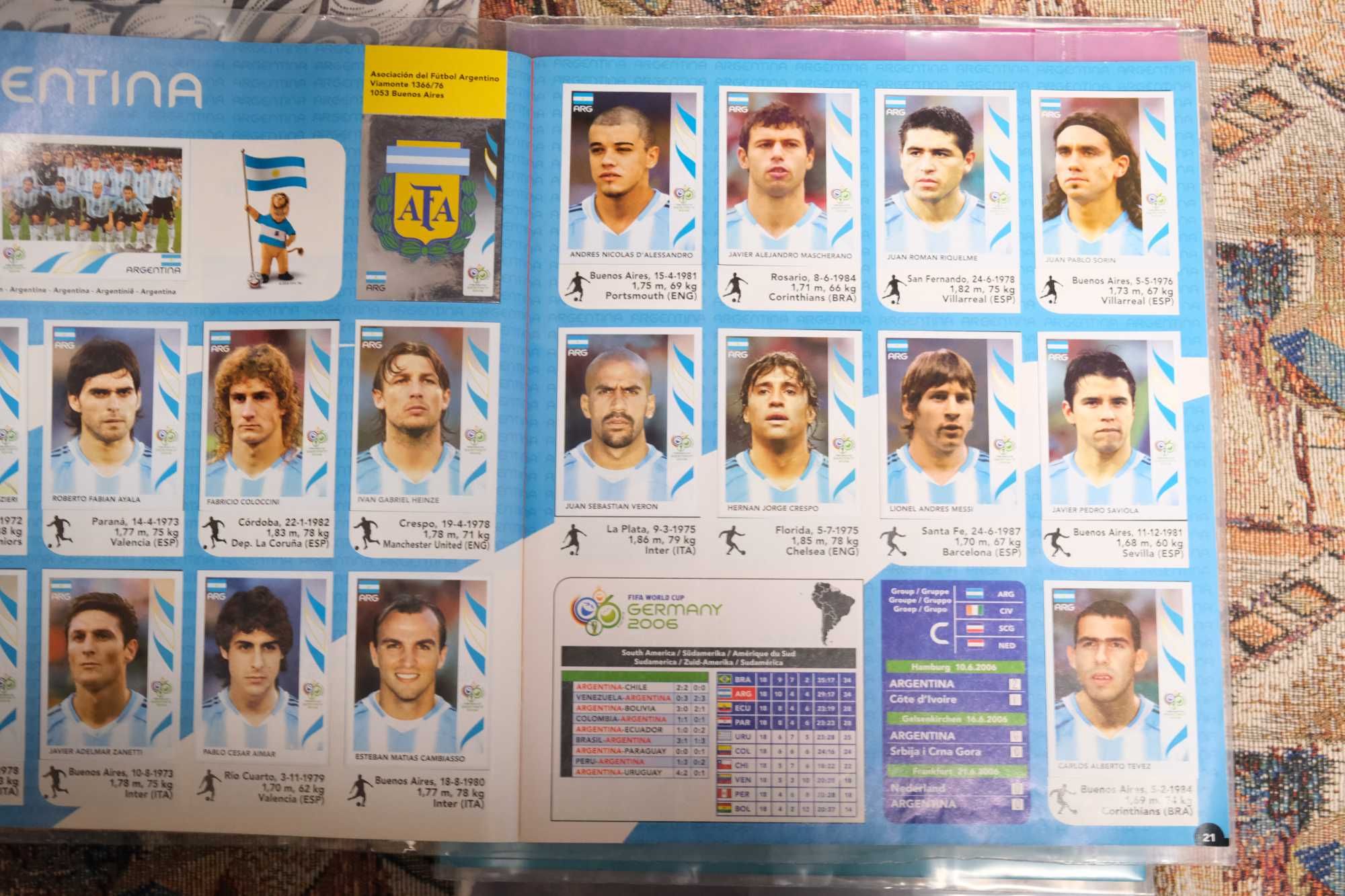 Альбом Panini World Cup 2006 полностью заполненный на 100%