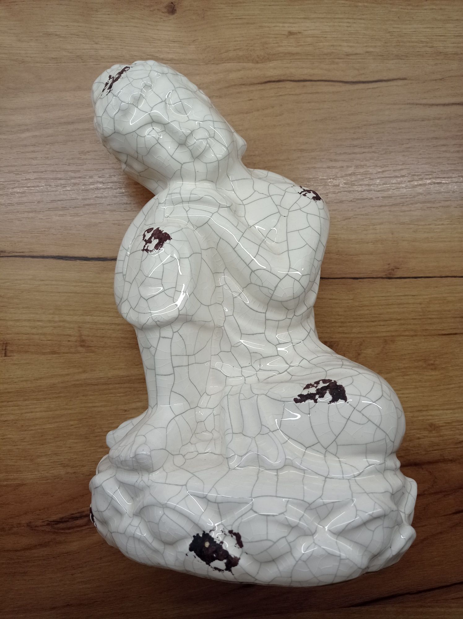 Posąg Buddy Zen, dekoracyjna figurka, ceramiczna, duży śpiący Budda