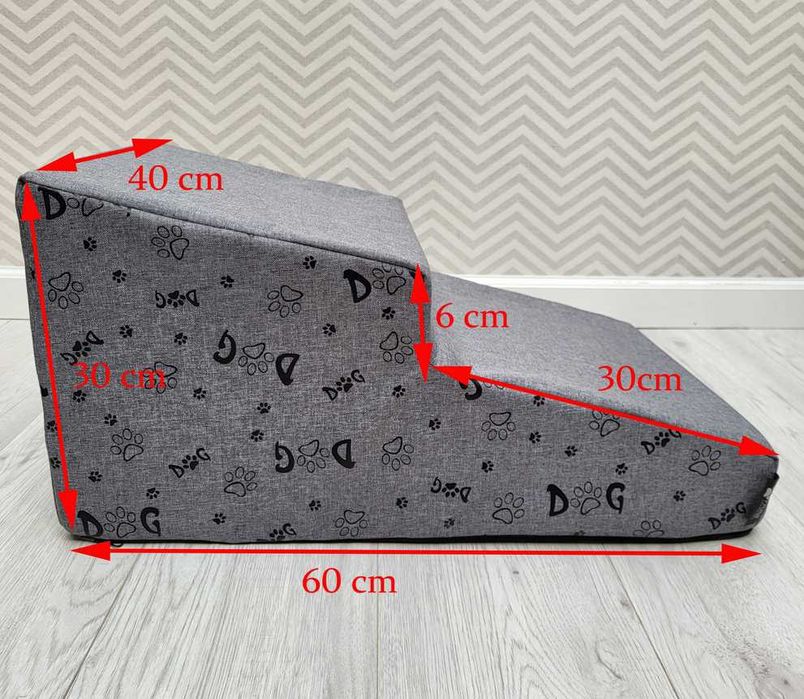 Schody dla psa pochylnia 2 stopnie 30cm rampa podest stabilne schodki