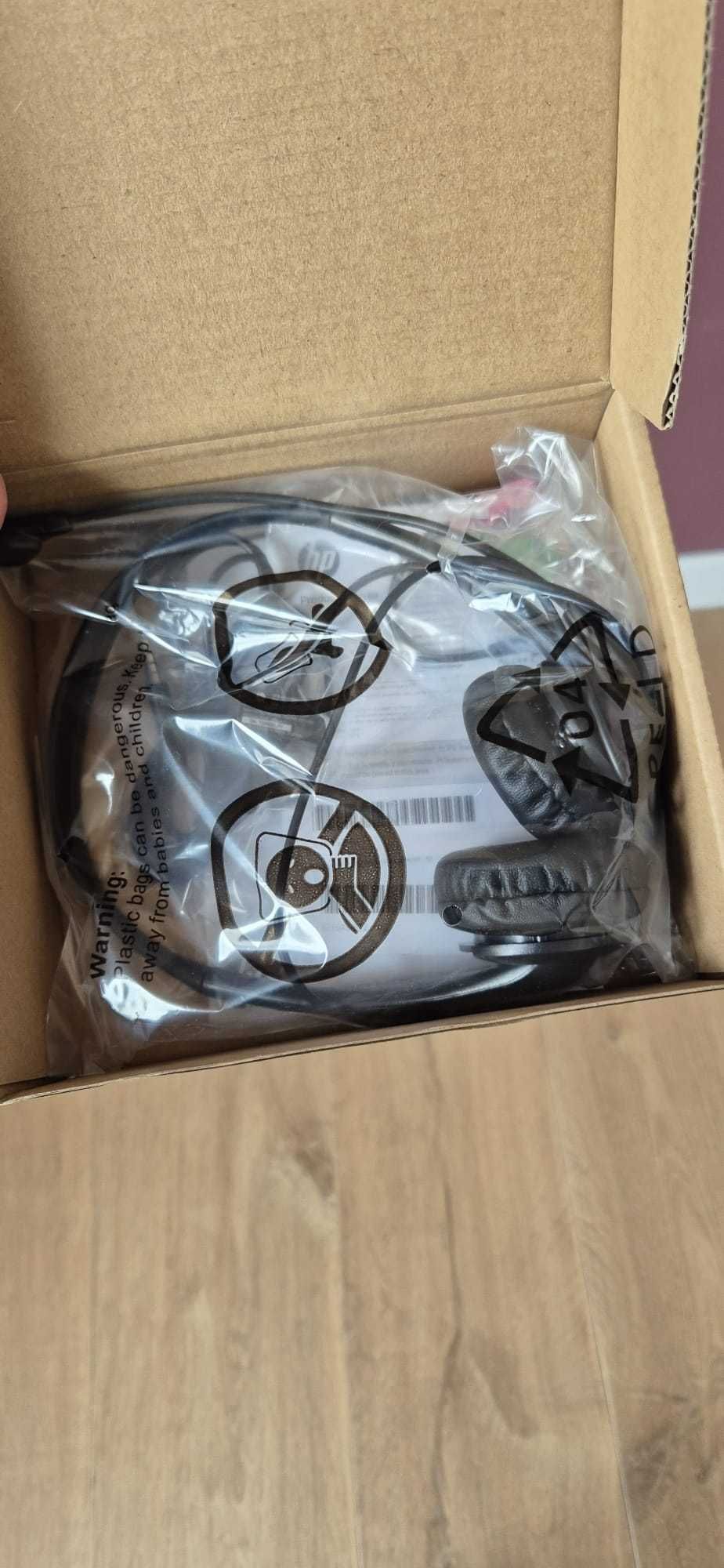 nowe słuchawki hp business headset v2 nauszne do pracy profesjonalne