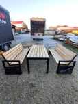 Meble ogrodowe loft ocynk jesion