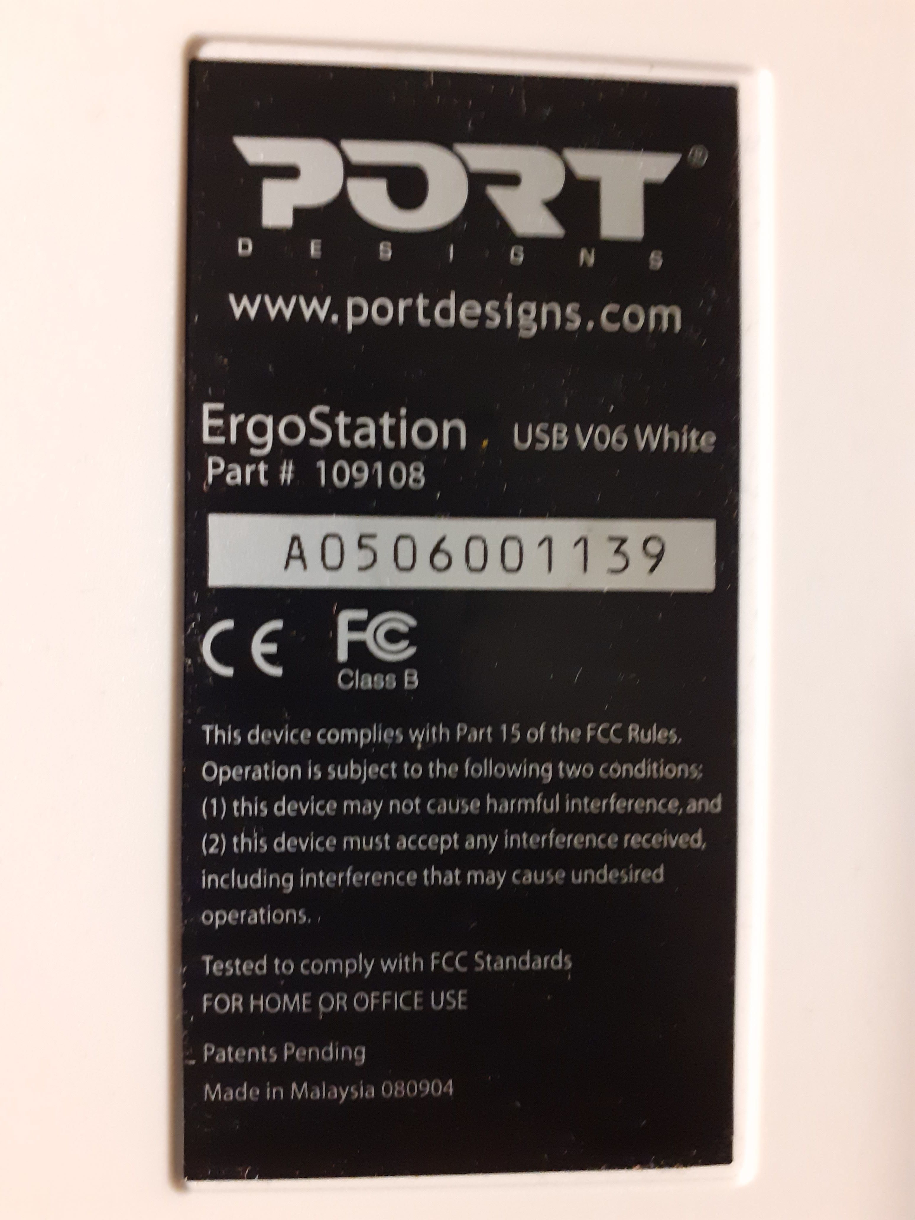 Base para portátil PortDesigns Ergo Station II  c/ 4 portas USB