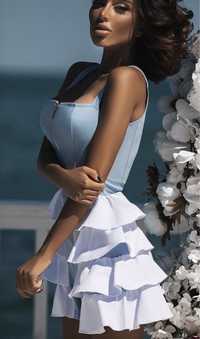 Сарафан-сукня (платье) з білими валанами