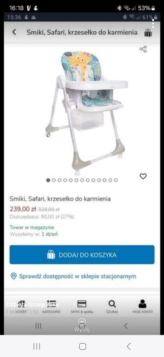 Krzesełko do karmienia