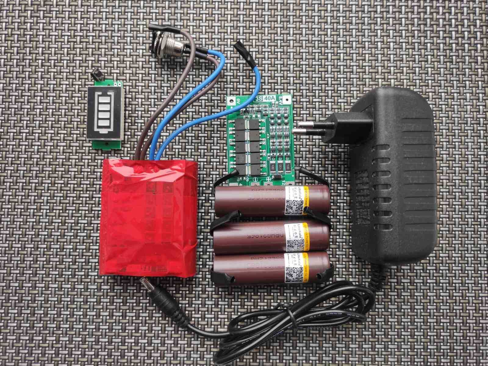 Готова збірка для Шуруповерта 12.6V,перепаковка на 18650,3000mAh