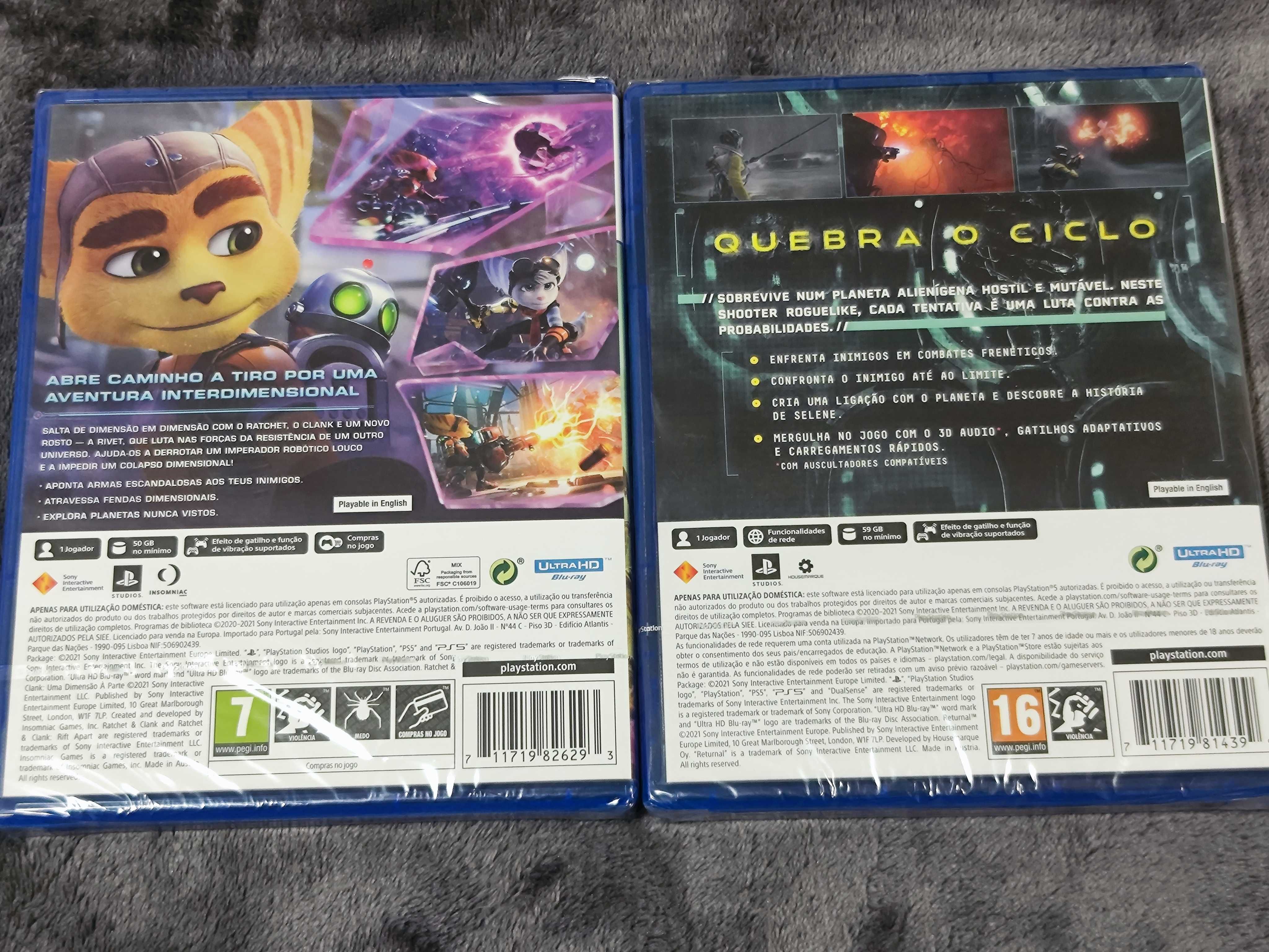 Returnal e Ratchet e Clank - Ps5 - Selados