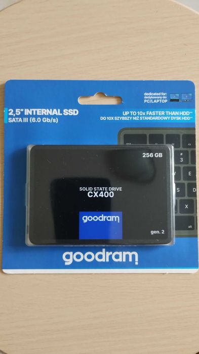 Dysk SSD GoodRam CX400 gen.2 256GB 2.5" SATA III NOWY, NIEUŻYWANY