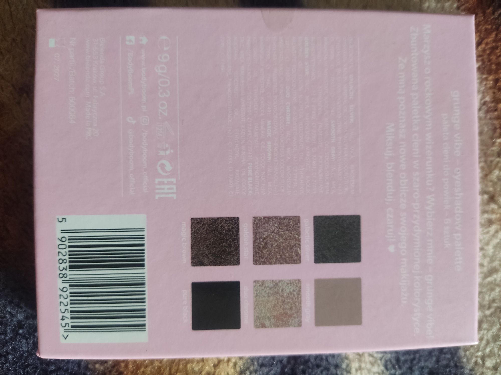 Палетка тіней для повік Face Boom Make-Up, Grunge, 9 г