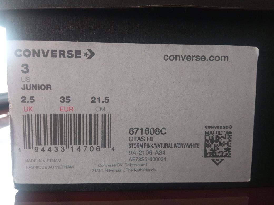 Converse junior dla dziewczynki