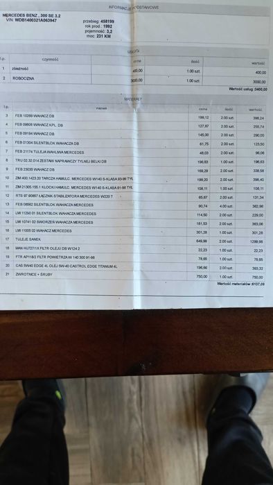 Mercedes W140 S klasa 300SE doinwestowany