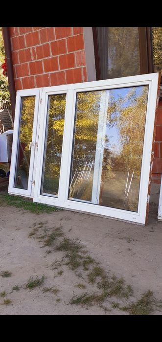 Okna plastikowe używane 2 bardzo duże cena za 2szt taniej