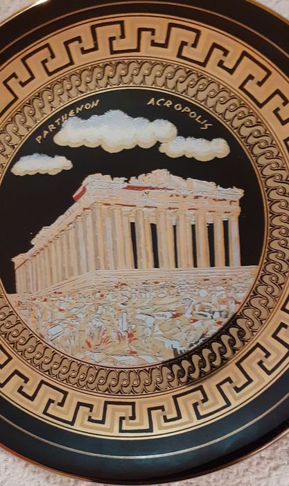 Греческая декоративная тарелка  с Парфеноном.