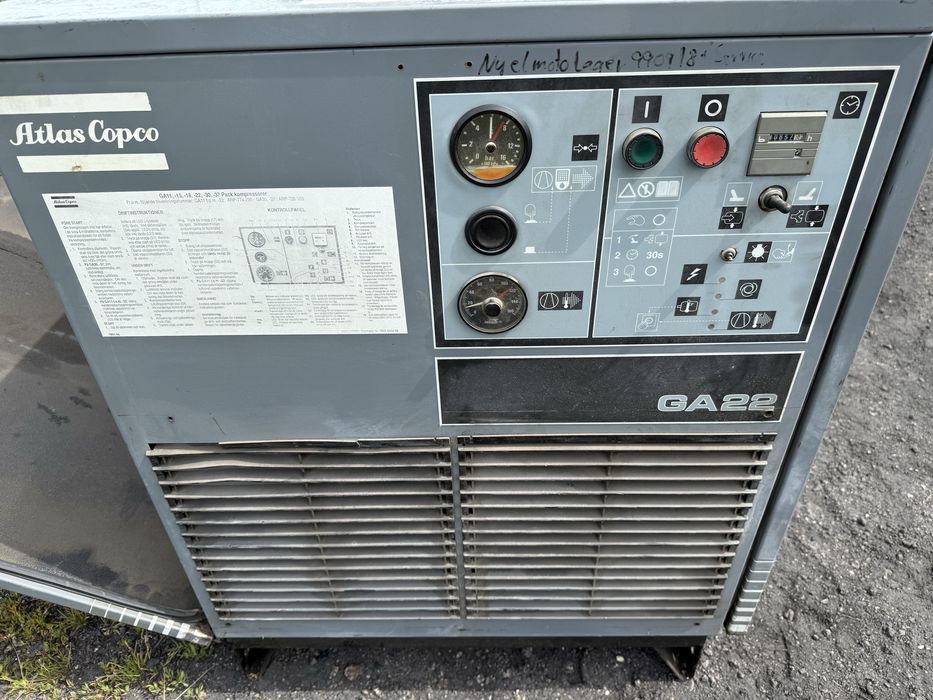 Kompresor do piaskowania duza wydajność Atlas Copco GA22 moc 22kw