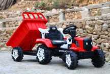 Traktor URSUS Ciągnik Elektryczny PRZYCZEPA Auto Akumulator RC DZIECI