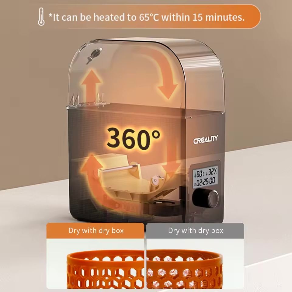 Сушарка для ниток Creality, FILAMENT DRY BOX 2.0 оновлений вентилятор