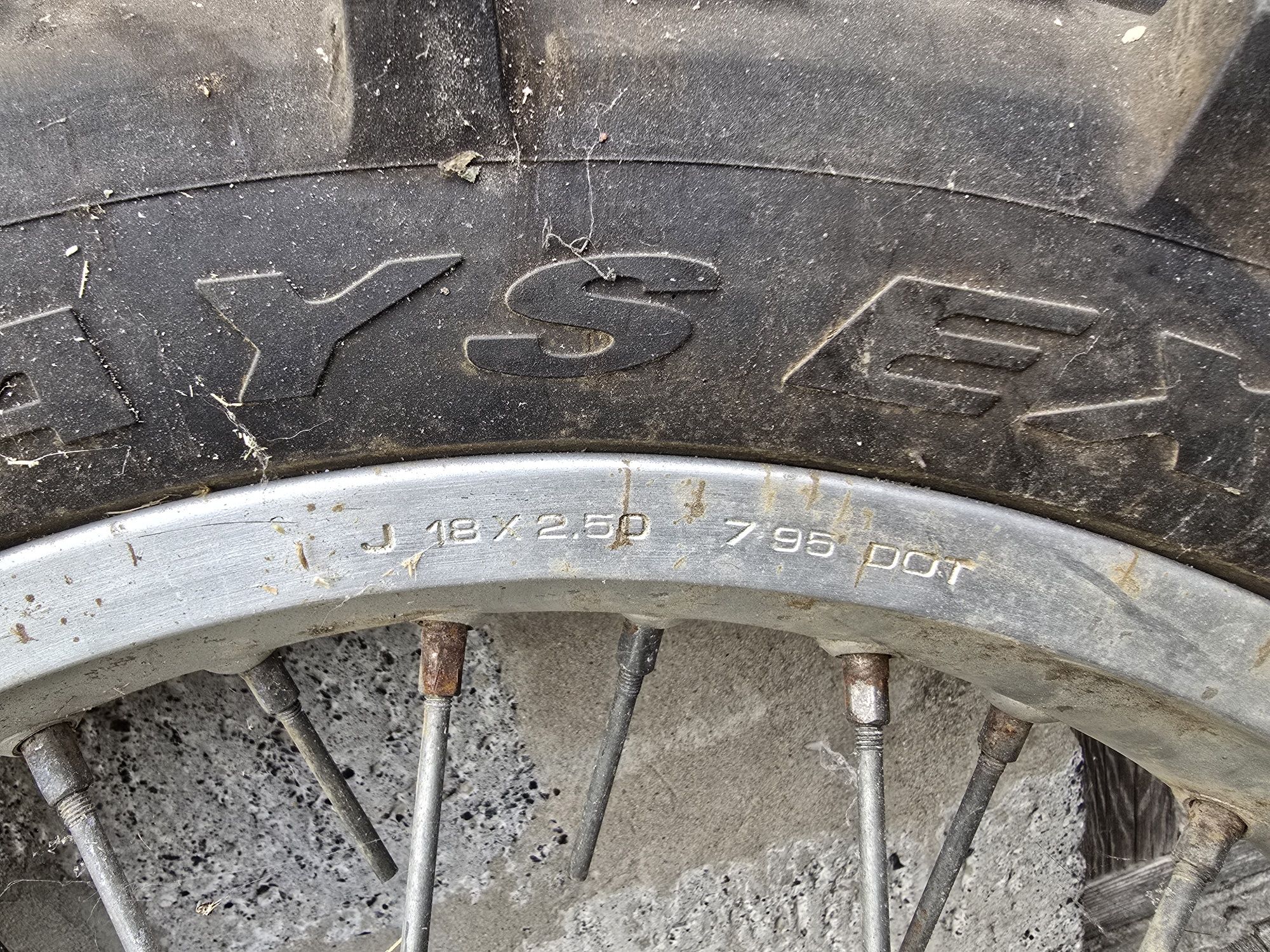 Opona koło obręcz do motocykla motora crossa enduro 140/80 18 cali