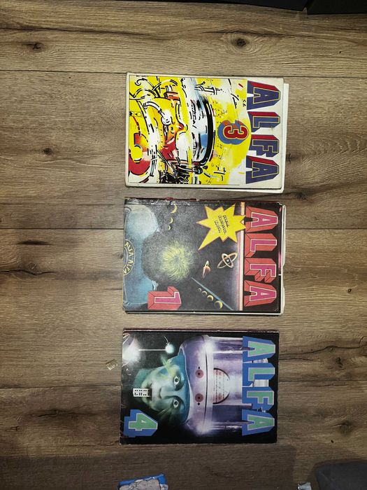 Alfa komiksy 1, 3, 4 – wydania z lat 70., stan średni/słaby