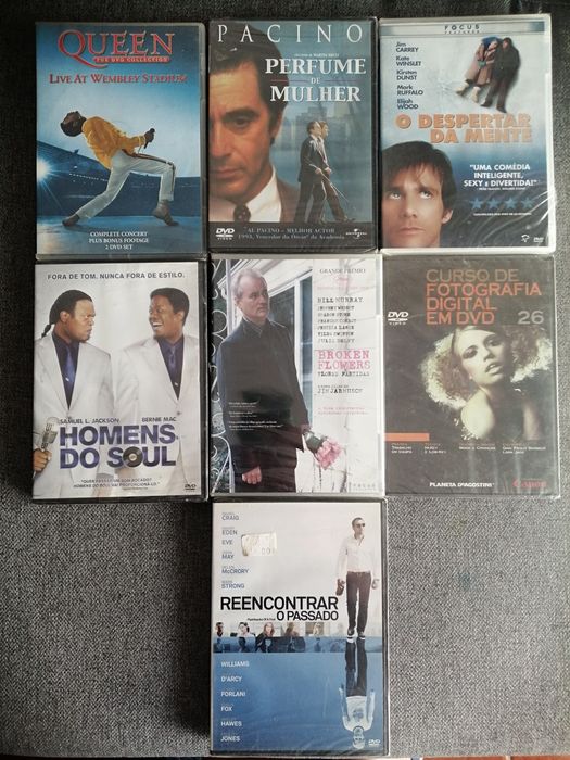 34 DVs originais. 23 ainda estão com plástico