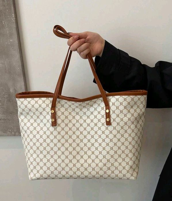 Nowa torebka damska z portmonetką Duża na zamek BIAŁA