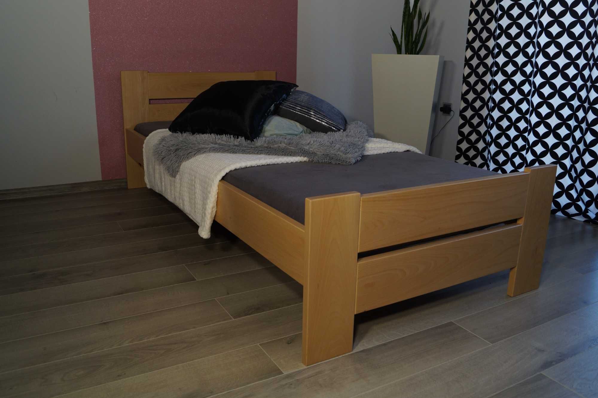 Bukowe łóżko drewniane 100% lity buk PRODUCENT