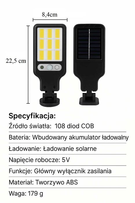 Lampka zewnętrzna na energie słoneczną