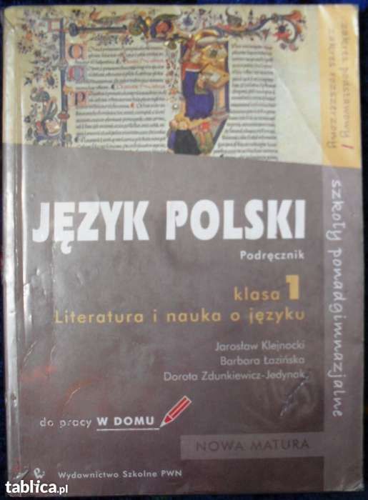 Język polski - klasa 1 (2 książki); Literatura i nauka o języku; PWN