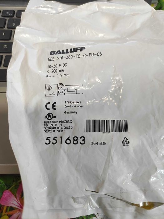 Sensor indutivo 8mm pnp 24vdc BALLUFF