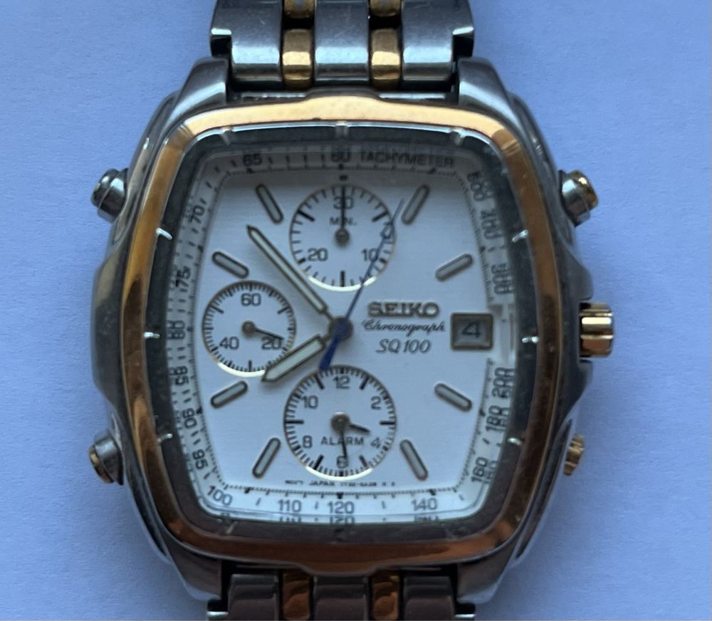 Часы SEIKO Alarm Chronograph SQ100, 7T32 5A10 WatchCharts