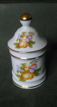 Pote Vintage Porcelana Portuguesa c/ Pera e Flores