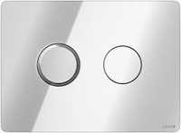 Cersanit przycisk spłukujący pneumatyczny - Accento Circle - chrom