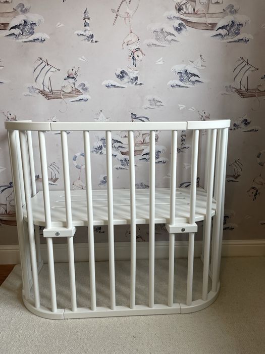 Drewniane łóżeczko BabyBay – nowe, biały kolor + materacyk w zestawie