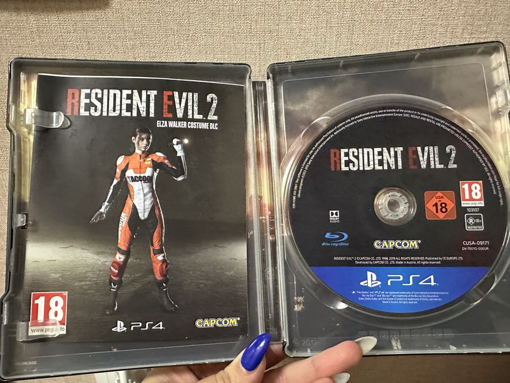Игры для Playstation 4, ps4, ps5, Resident evil 2 steelbook