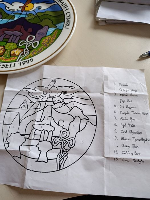 Колекційна фарфорова тарілка, оригінал Eisteddfod Genedlaethol Urdd Go