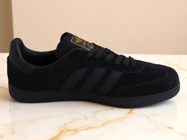 Кросівки чоловічі Adidas samba Black адідас самба чорні (0123)
