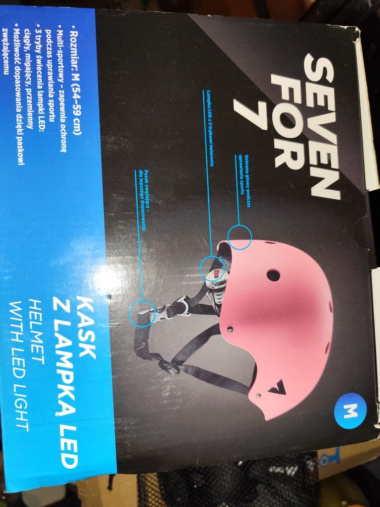Kask seven for 7 rozmiar L z lampka LED