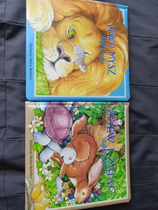 Bajki Ezopa Lew i mysz, żółw i zająć