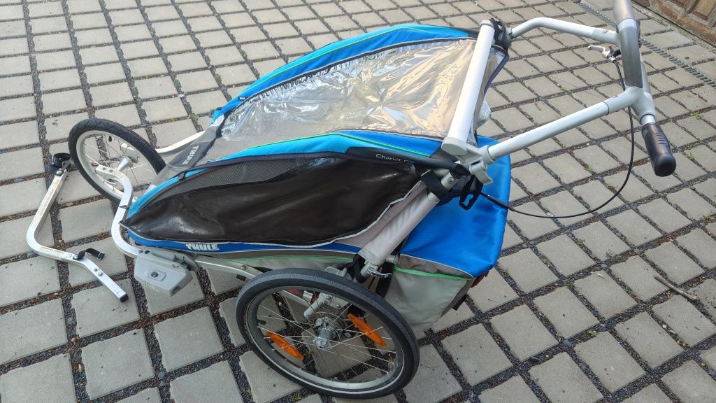 Przyczepka wózek biegowy thule charkot  cx 2 dla rodzeństwa