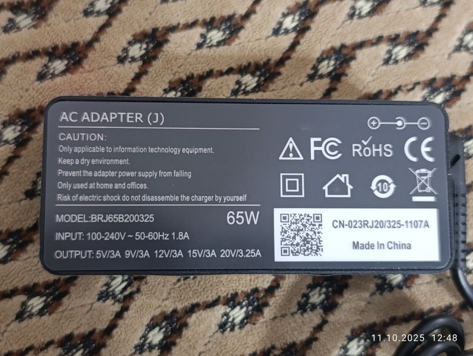 Блок живлення 20v 3.25a 65w Tupe-C