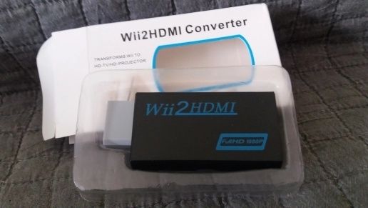 Conversor Wii HDMI em preto | SELADO
