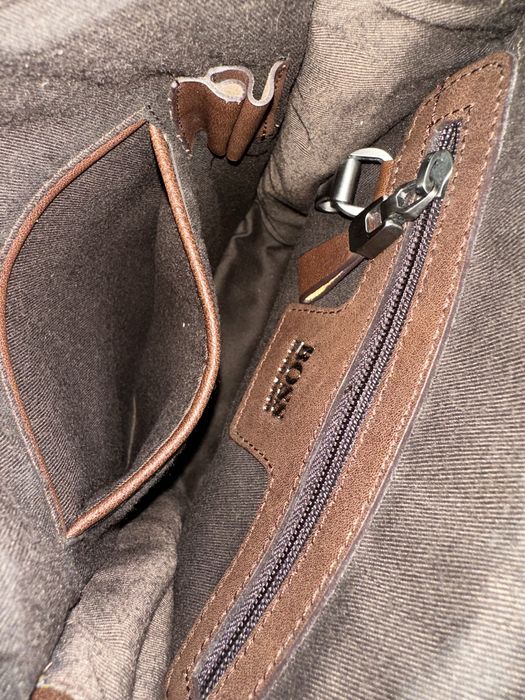 Мужская сумка HUGO BOSS оригинал натуральная кожа ремень в подарок