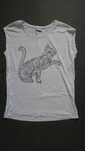 Damski t-shirt Reserved, z kotem, r. M, Białystok