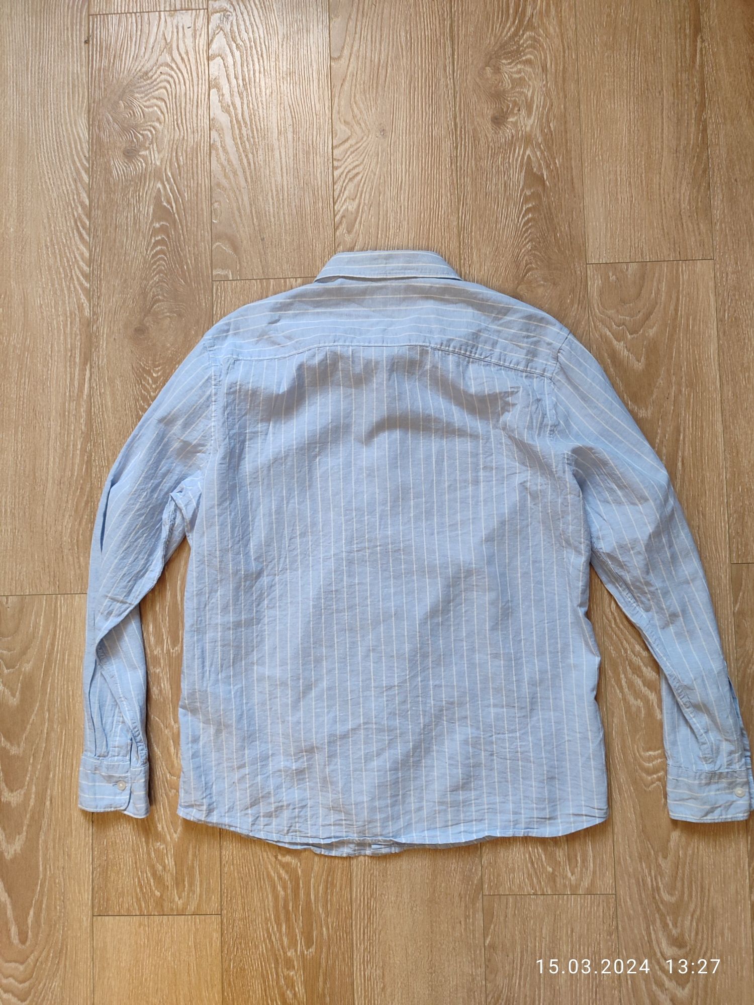 Мужская льняная рубашка slim fit H&M, Gap