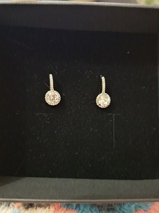 Brincos em prata com zirconias